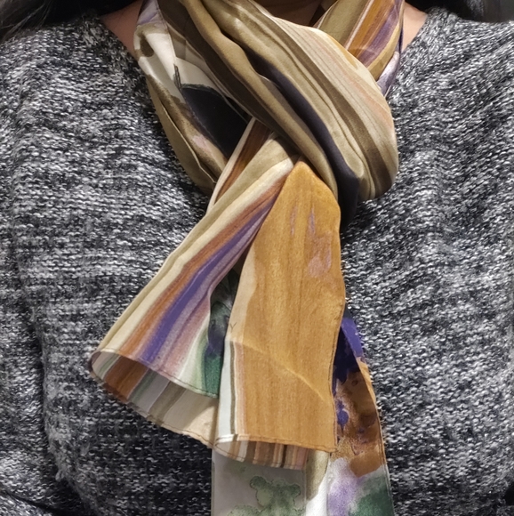 Gorgeous Cynthia Rowley Long Silk Scarf - Picture 12 of 13
